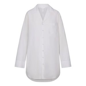 SKIMS White Button-Up Sleep Dress - Snow